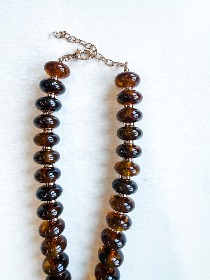 All Eyes On Him Bead Necklace with Cross