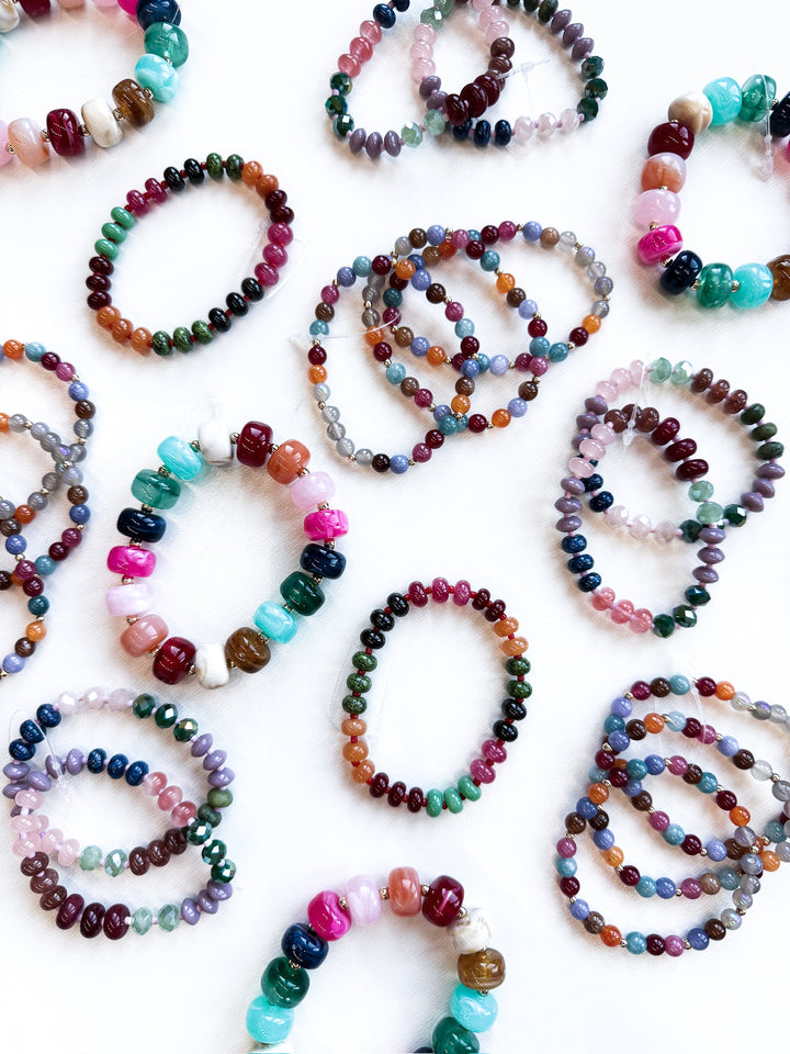 Multicolor Stone Stretch Bracelet