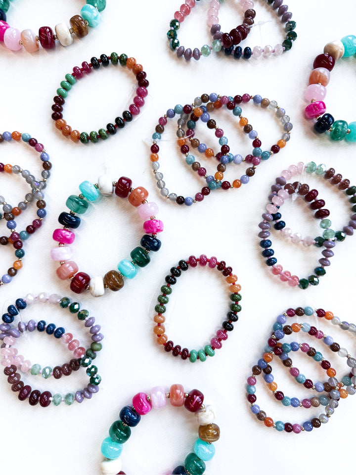 Multicolor Stone Stretch Bracelet