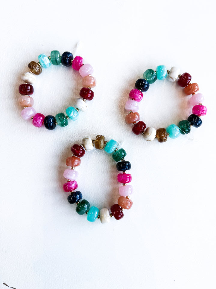Multicolor Stone Stretch Bracelet