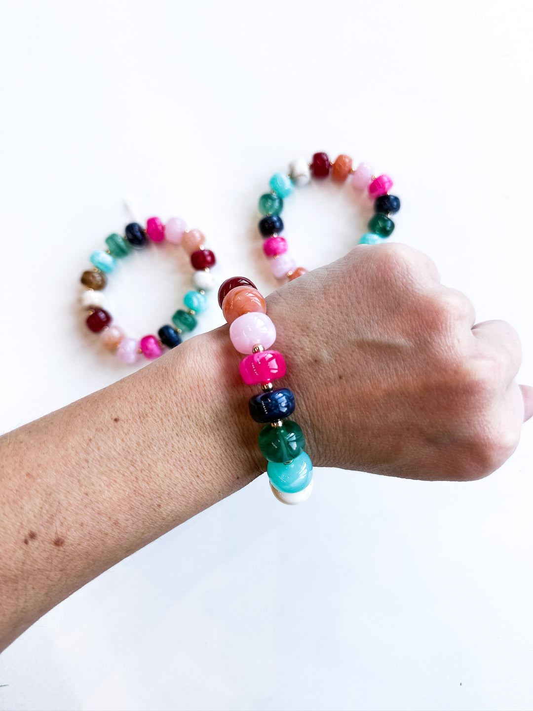 Multicolor Stone Stretch Bracelet