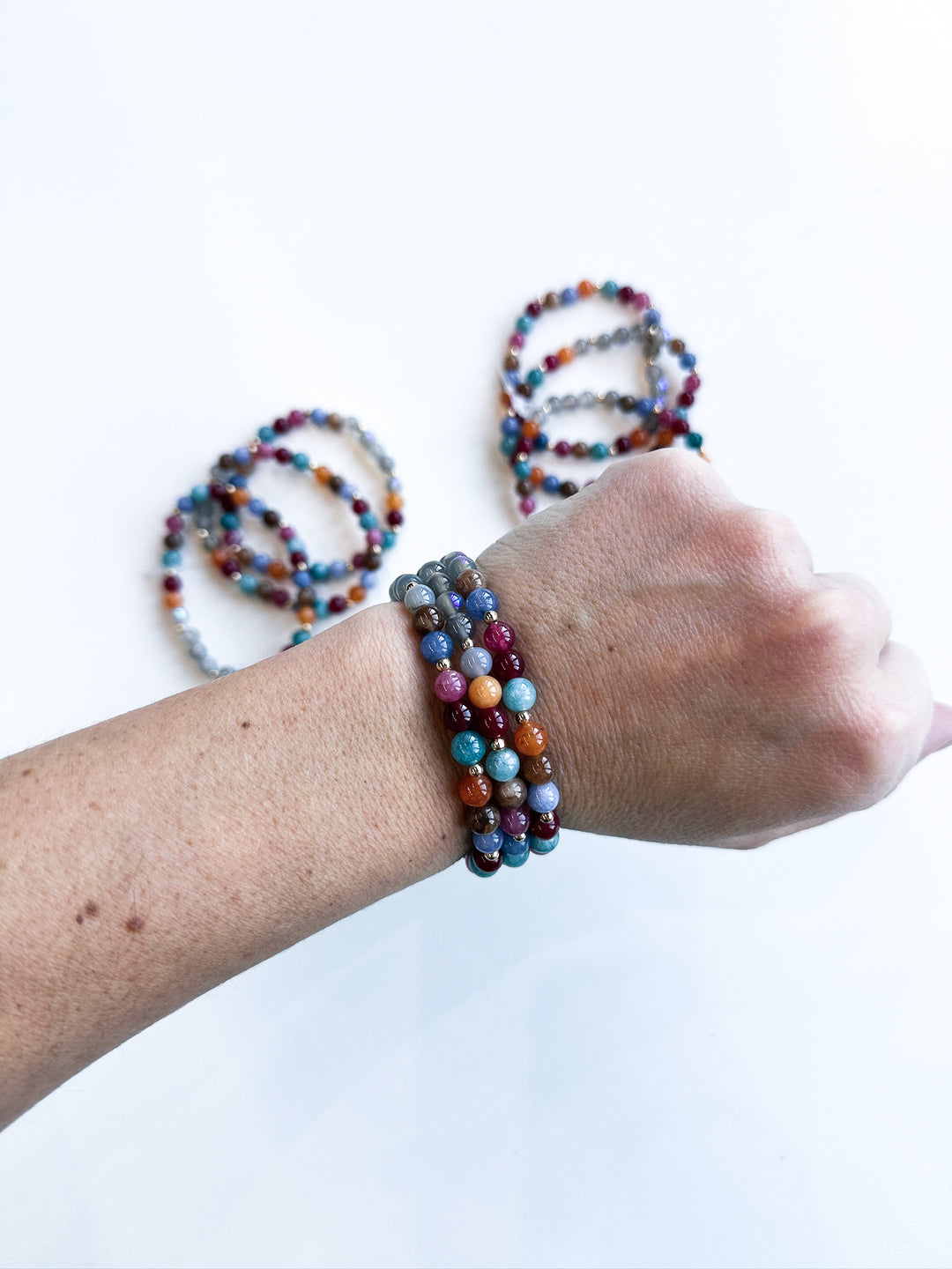 Multicolor Stone Stretch Bracelet
