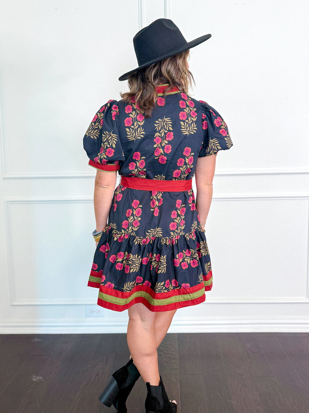 Autumn Bloom Puff Sleeve Dress