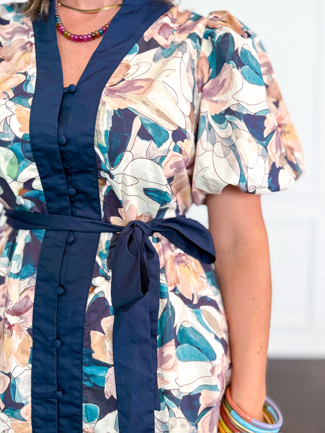 Geisha Garden Button Front Dress