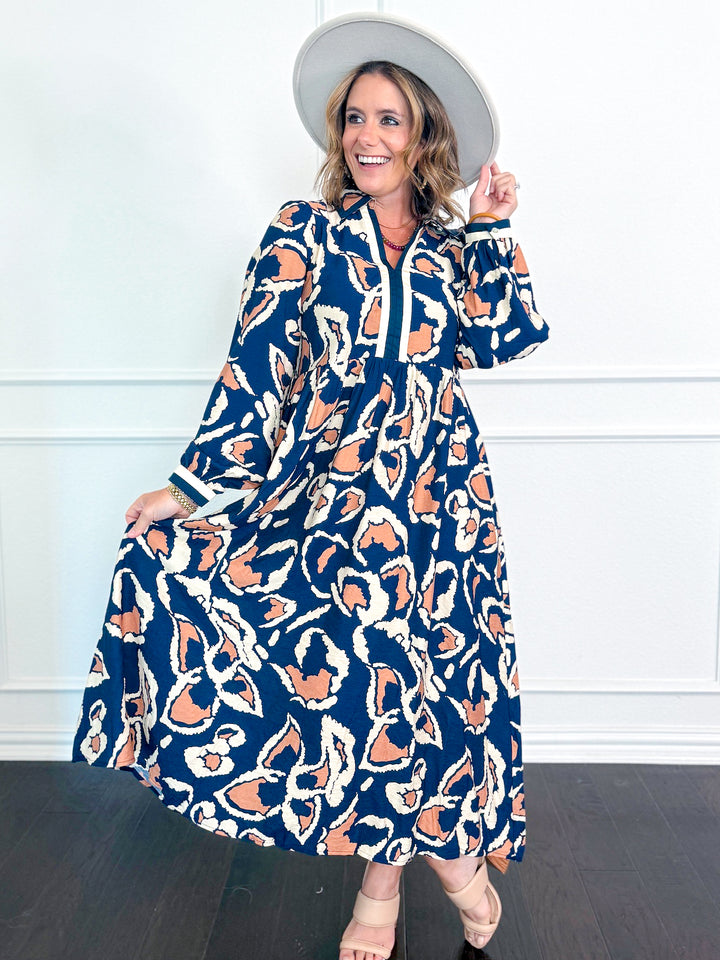 Twilight Serenade V Neck Dress