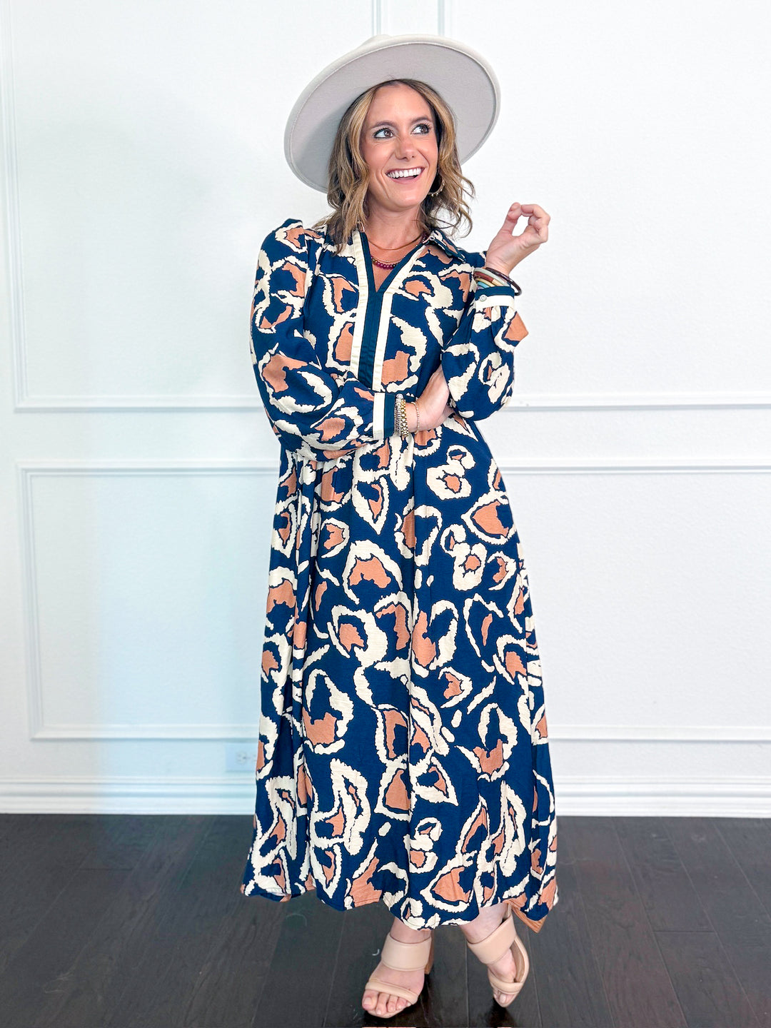 Twilight Serenade V Neck Dress