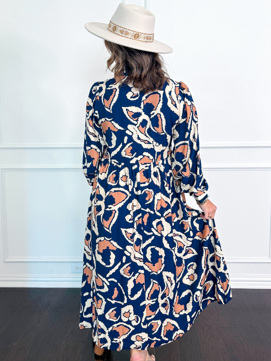 Twilight Serenade V Neck Dress