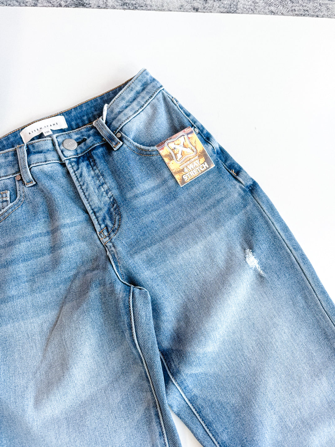 Risen TC 4 Way Stretch Mid Rise Crop Straight