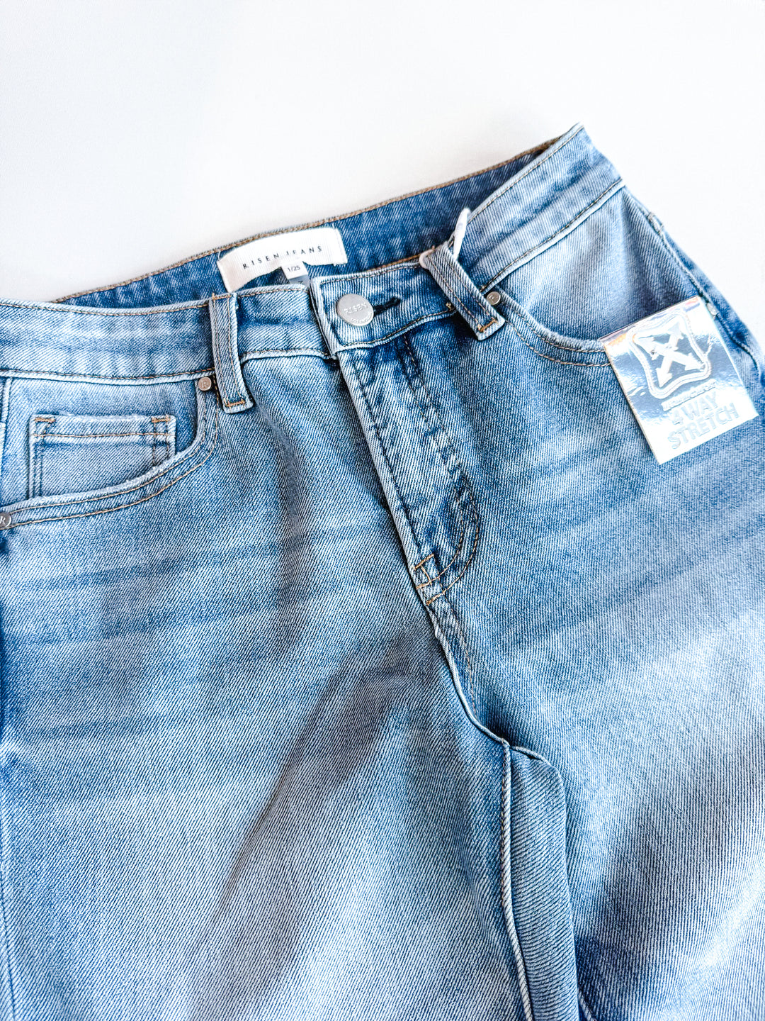 Risen TC 4 Way Stretch Mid Rise Crop Straight