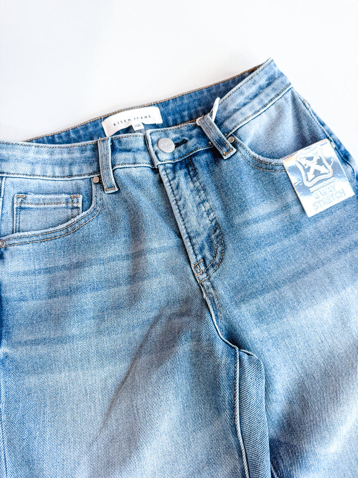 Risen TC 4 Way Stretch Mid Rise Crop Straight