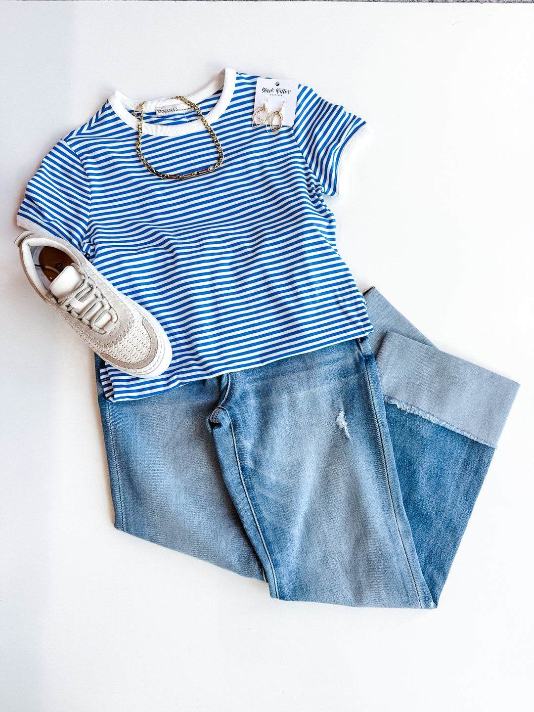 Risen TC 4 Way Stretch Mid Rise Crop Straight