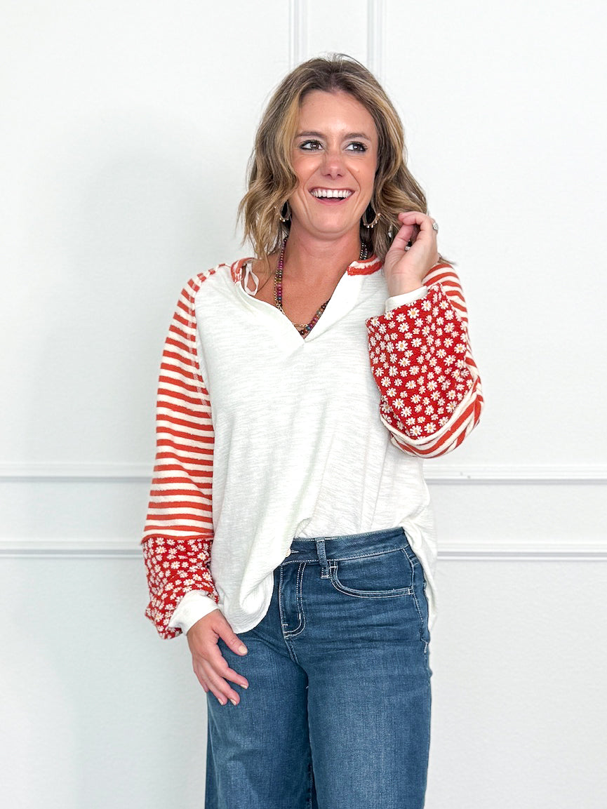 Petal & Thread V Neck Sweater