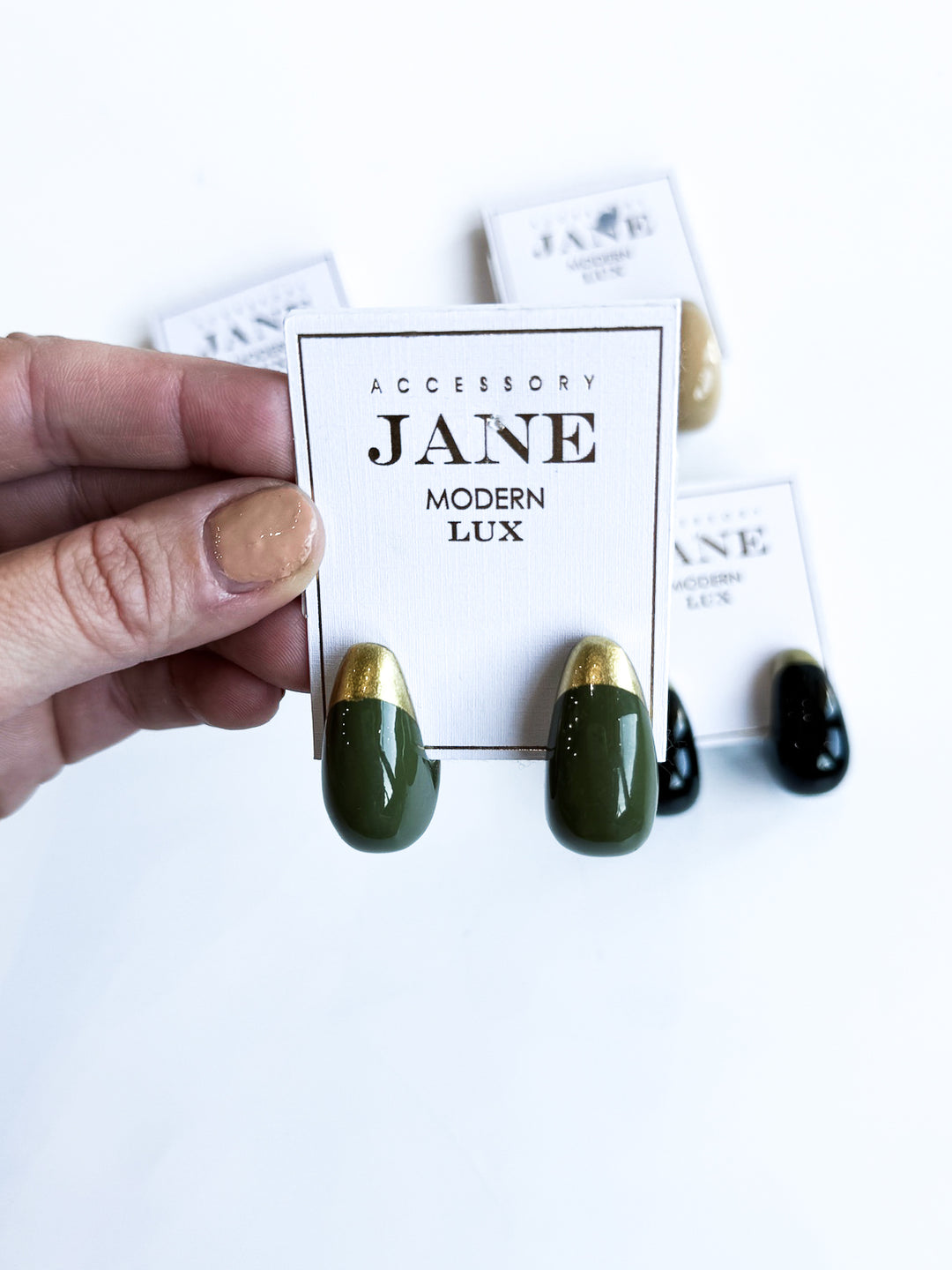 FINAL SALE - Lacquered Teardrop Earrings