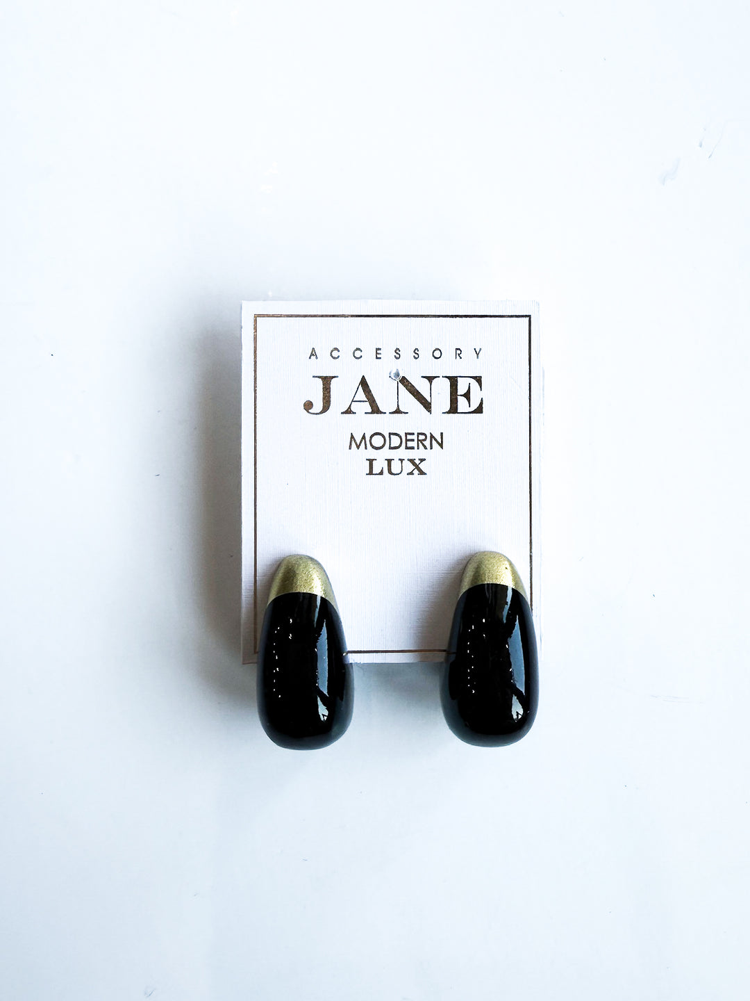 FINAL SALE - Lacquered Teardrop Earrings