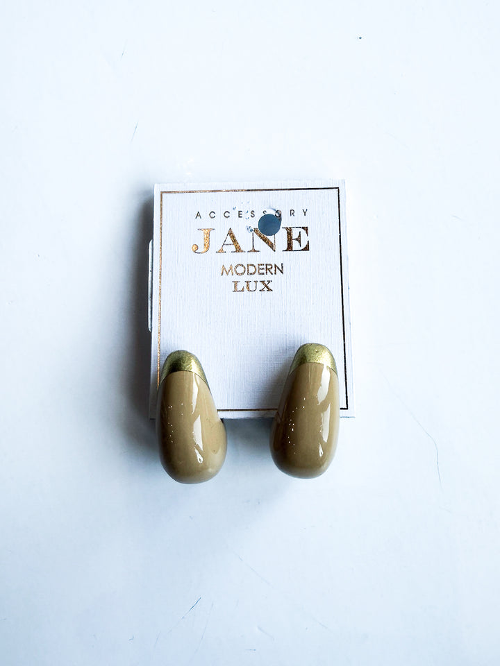 FINAL SALE - Lacquered Teardrop Earrings
