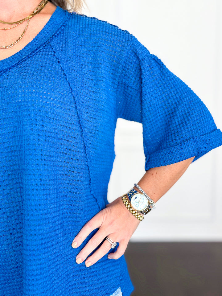The Weekender Waffle V Neck