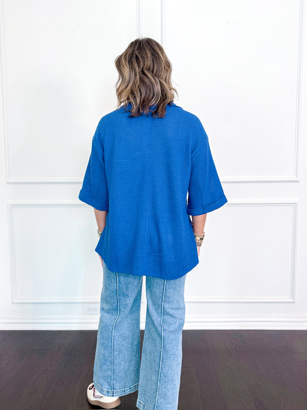 The Weekender Waffle V Neck