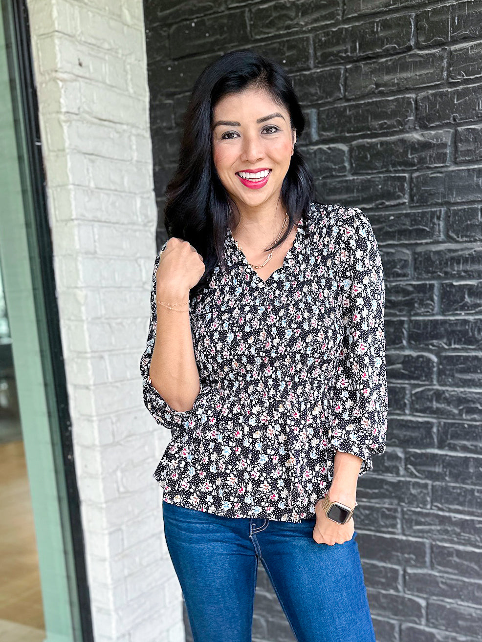 Blooming in Fall Smocked Blouse