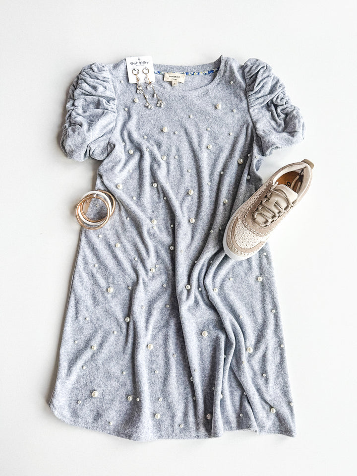 FINAL SALE Pearl Meadow Puff Sleeve Dress