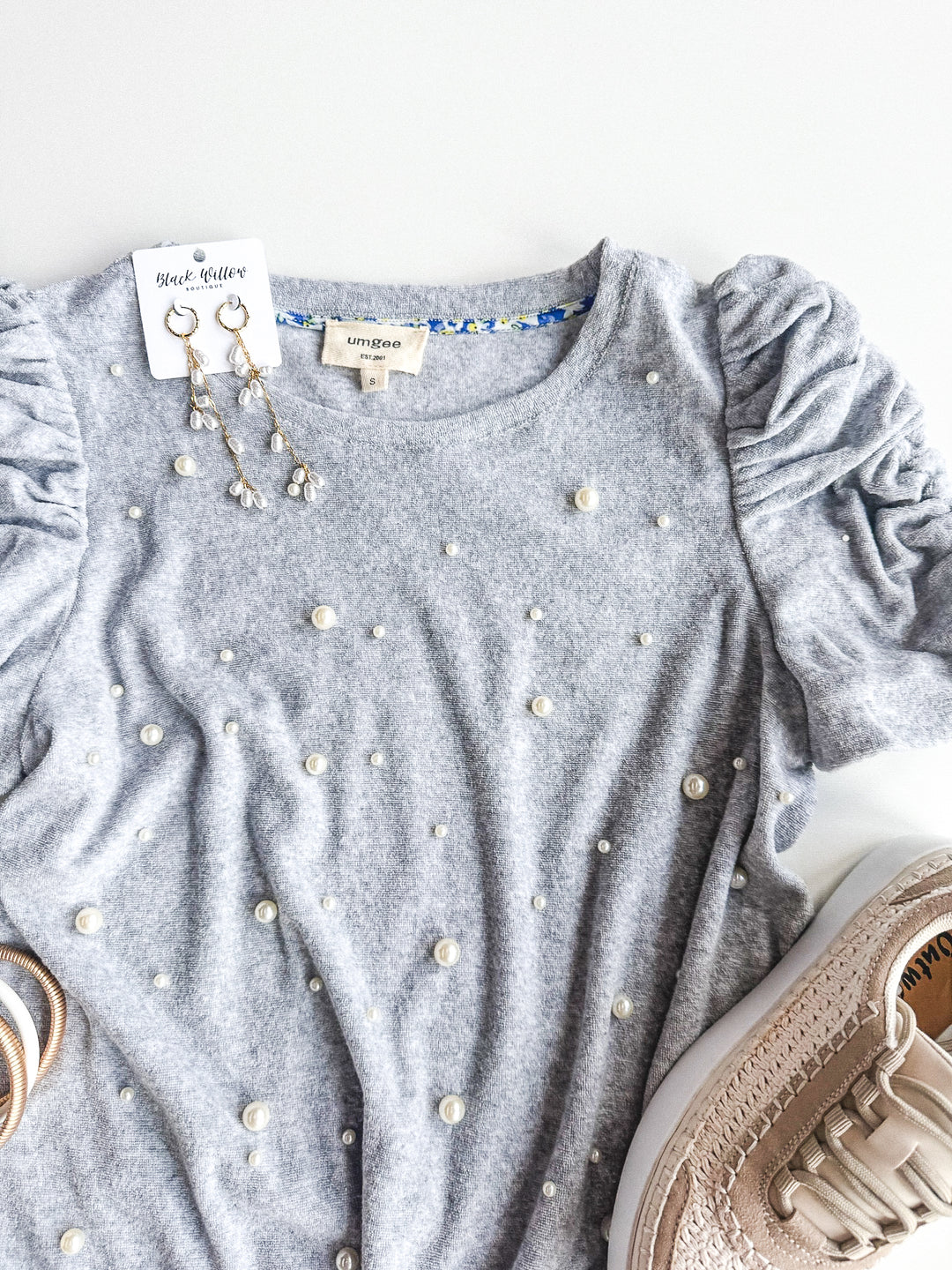 FINAL SALE Pearl Meadow Puff Sleeve Dress