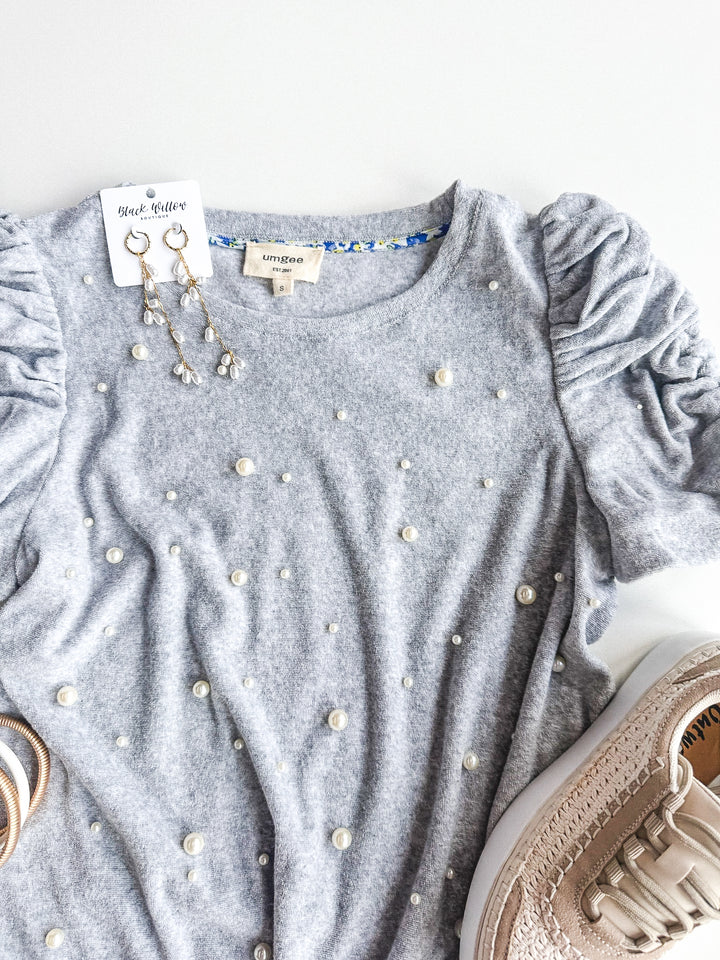 FINAL SALE Pearl Meadow Puff Sleeve Dress