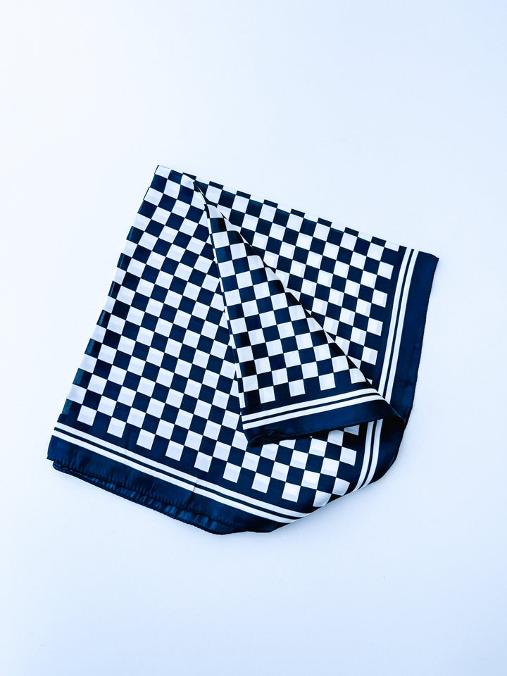 Checkered Faux Square Scarf