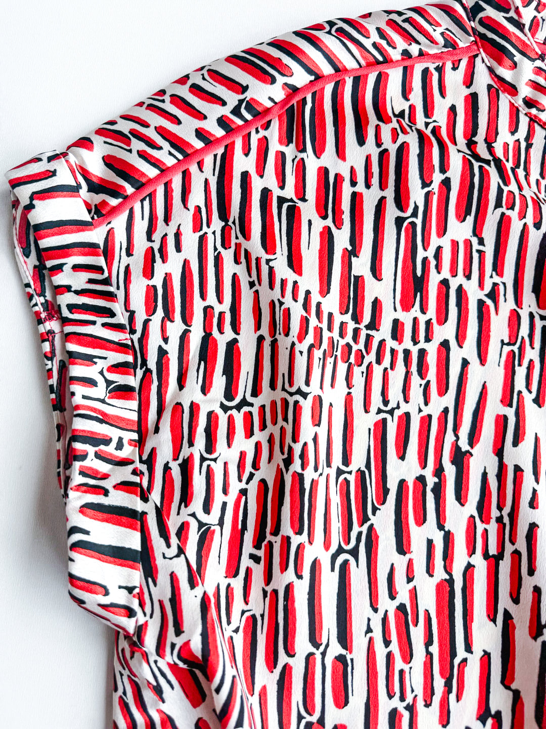 Belle Print Tie Front Blouse