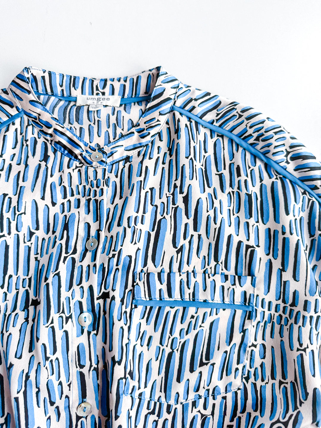 Belle Print Tie Front Blouse
