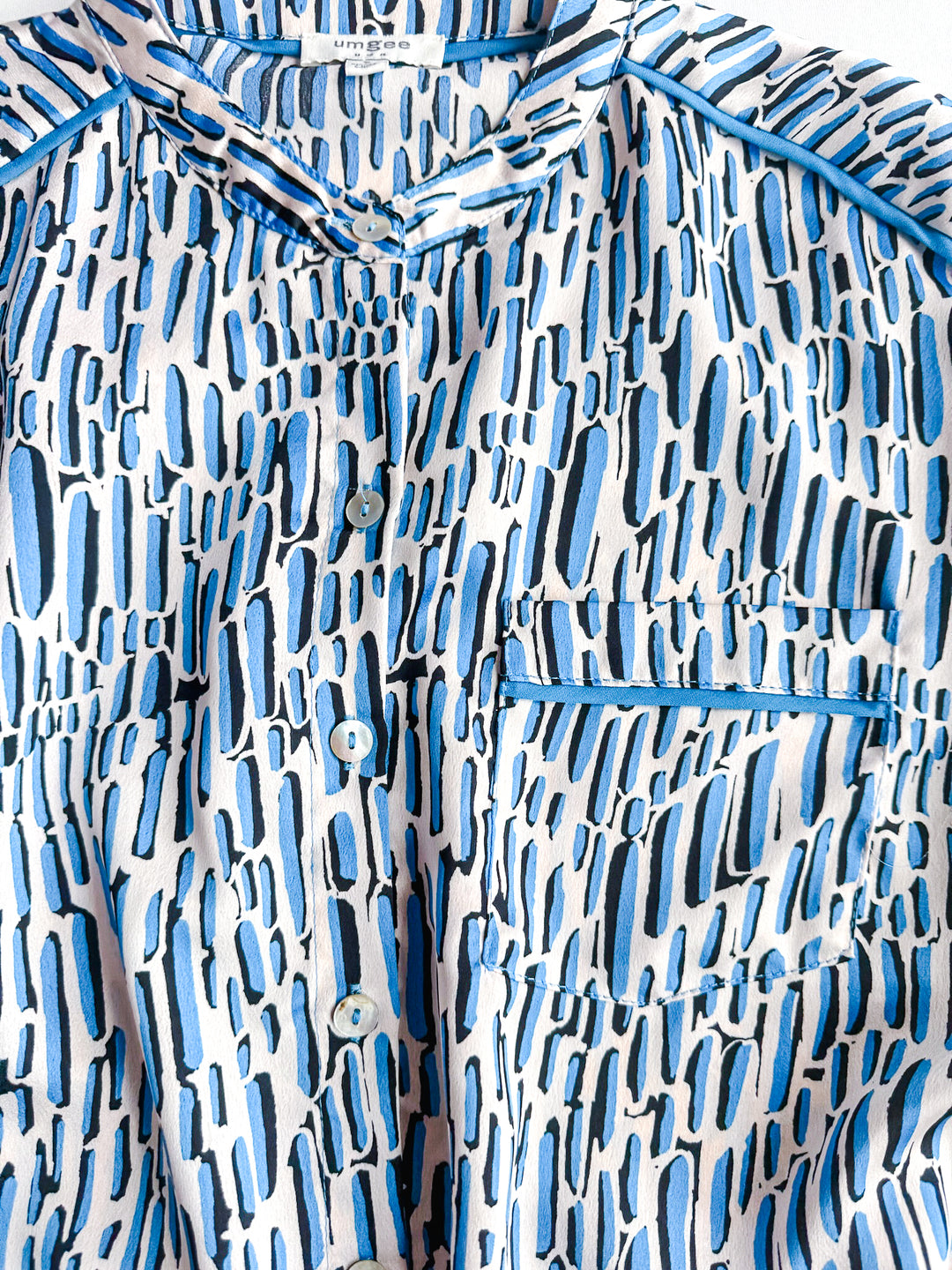 Belle Print Tie Front Blouse