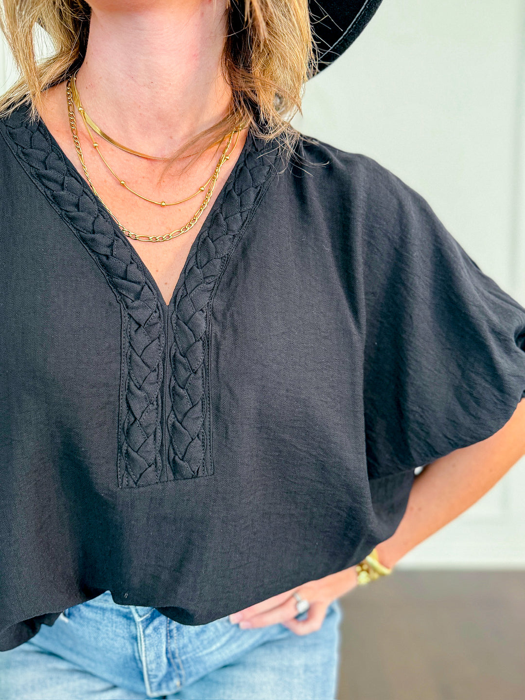 Bradley Braided V Neck