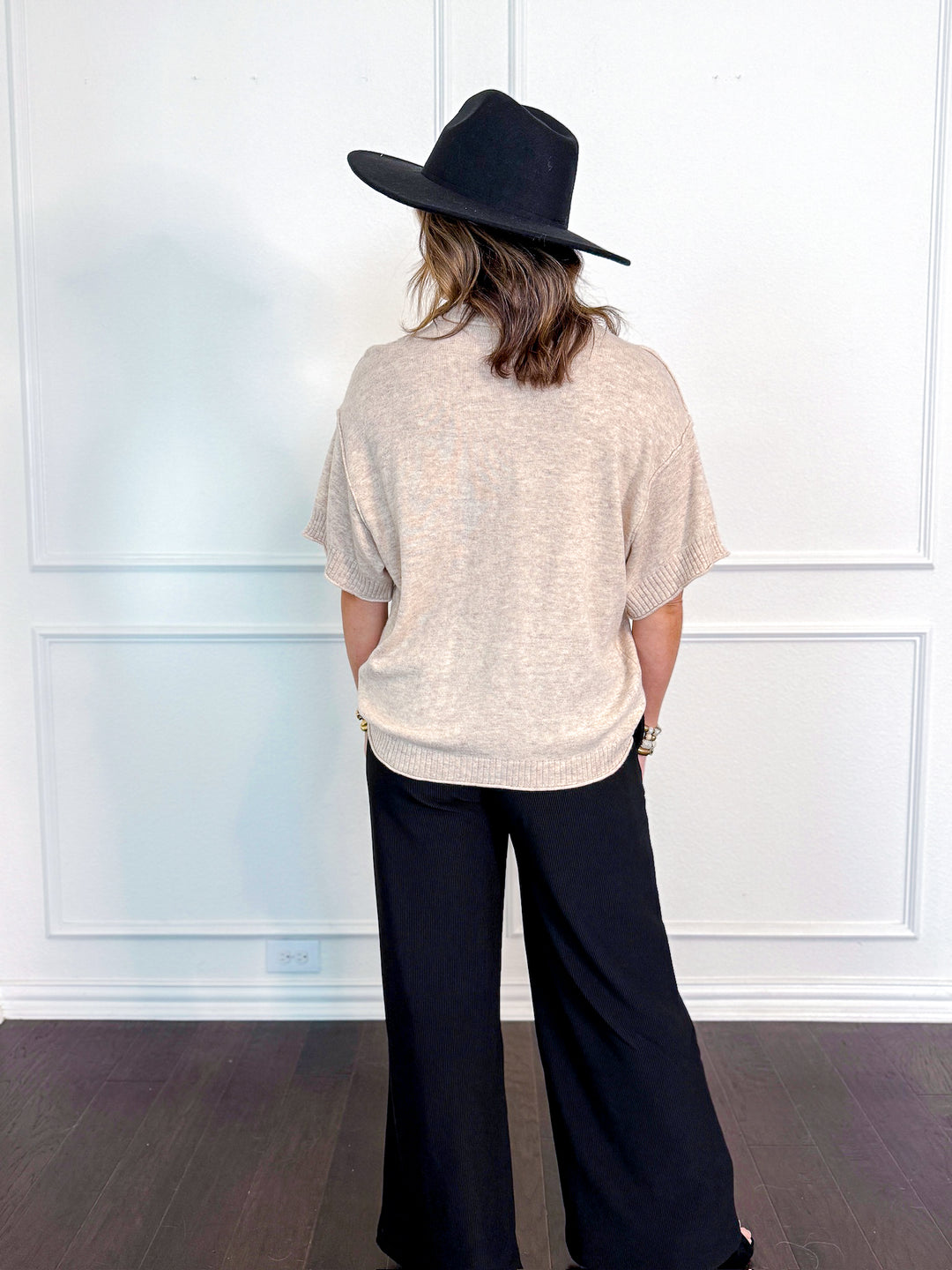 Easy Morning Knit Short Sleeve Sweater