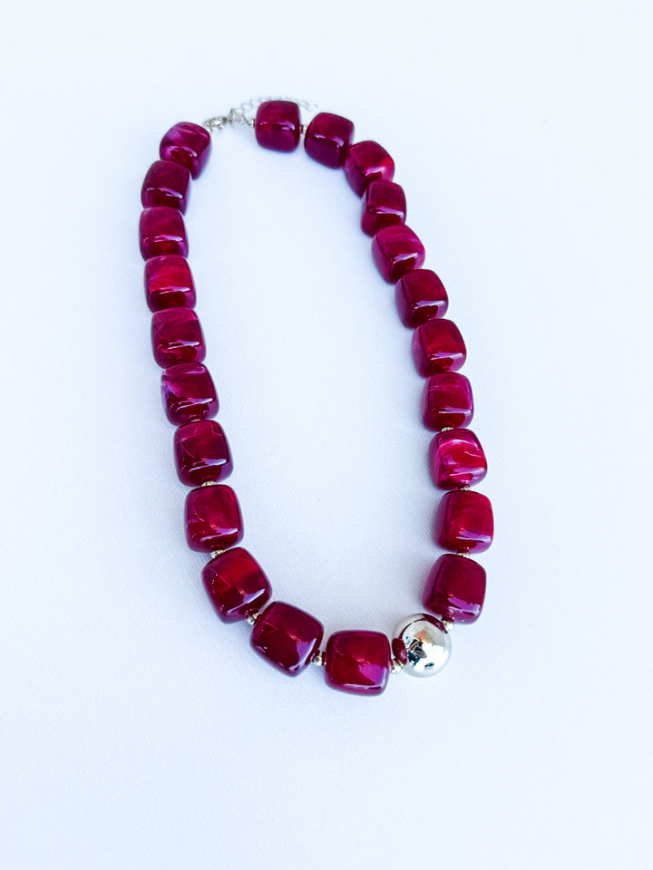 Sculpt & Stone Beaded Necklace