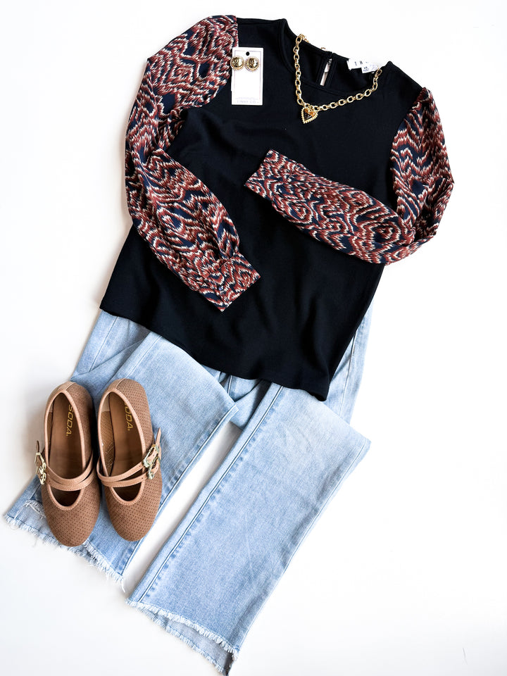 Pick The Print Long Sleeve Blouse