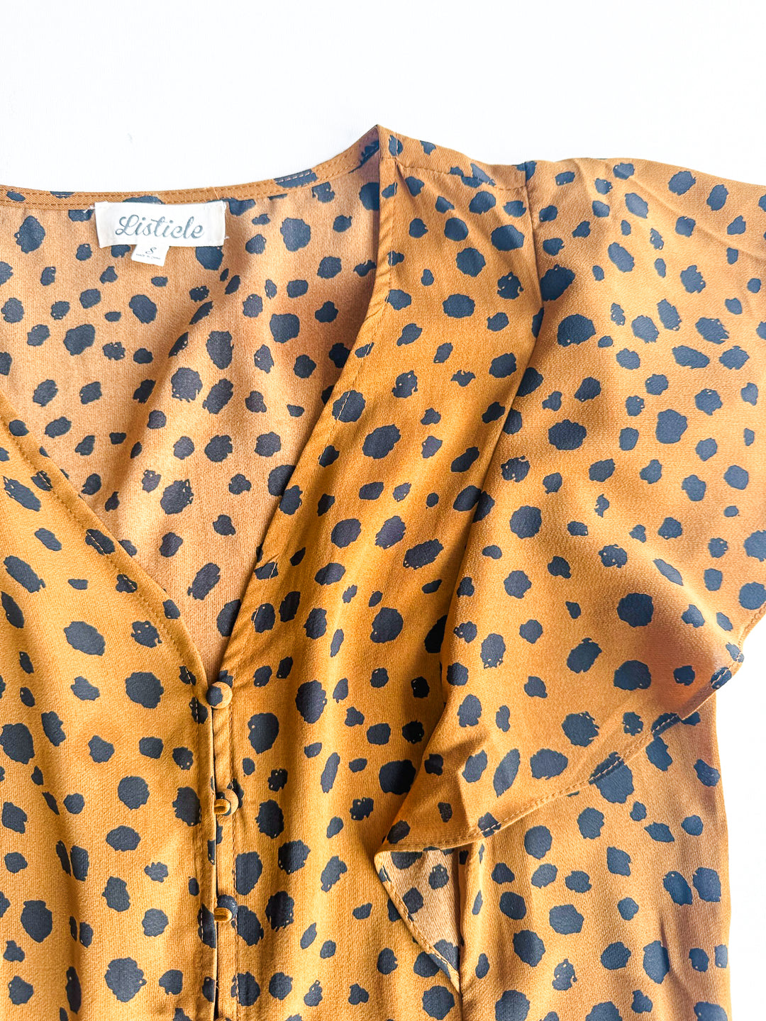 FINAL SALE Spotted in Cuteness Flutter Sleeve Blouse