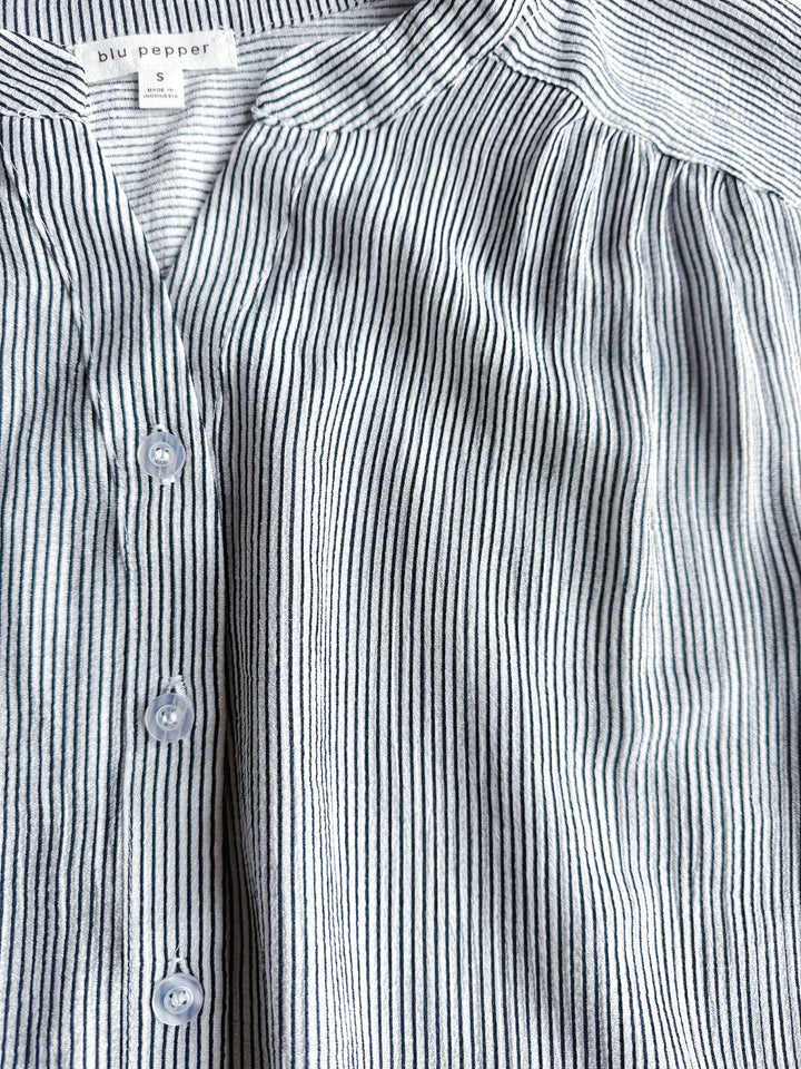 Breezy Stripe Button Up