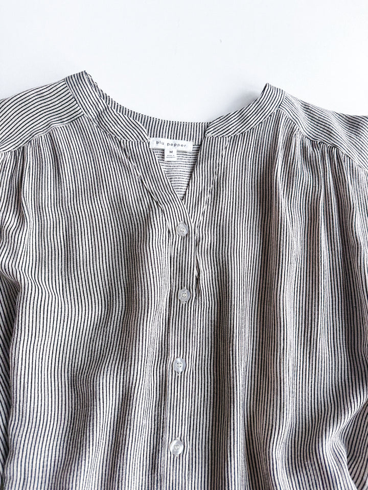Breezy Stripe Button Up