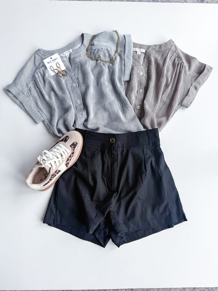 Breezy Stripe Button Up