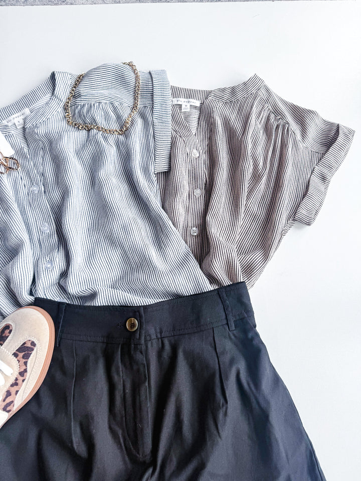 Breezy Stripe Button Up