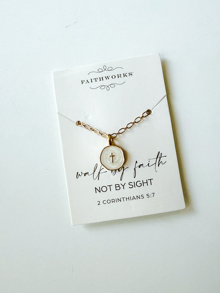 Walk By Faith Cross Necklace