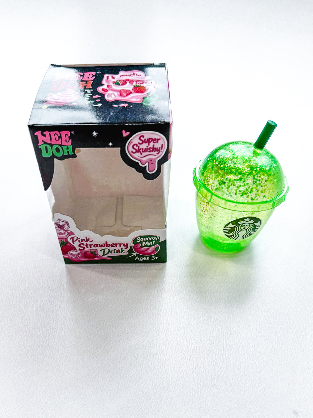 Glitter Pink Drink Squishy