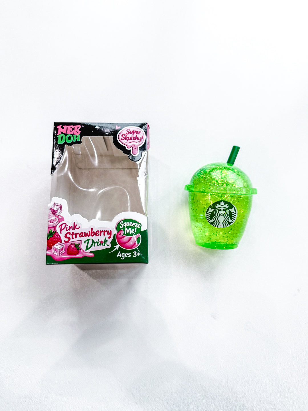 Glitter Pink Drink Squishy