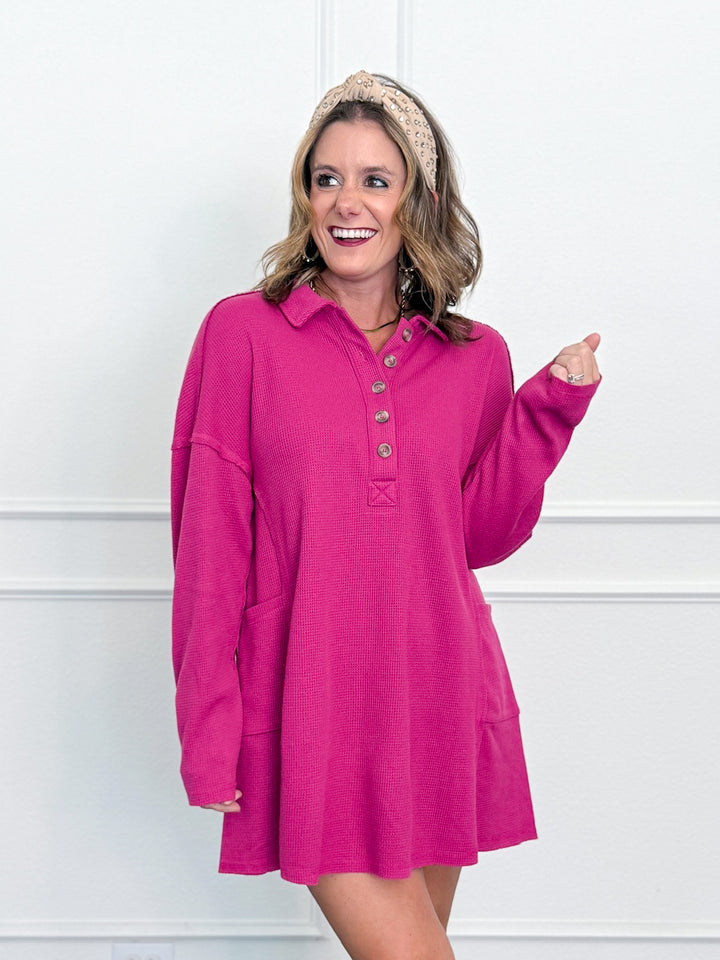 Weekend Waffle Knit Dress