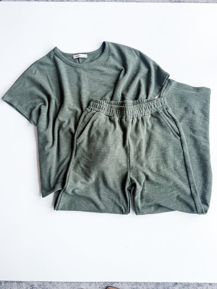 Modern Minimal Cotton Slub Pant Set