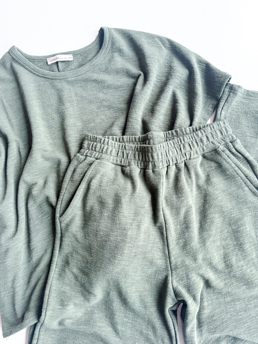 Modern Minimal Cotton Slub Pant Set