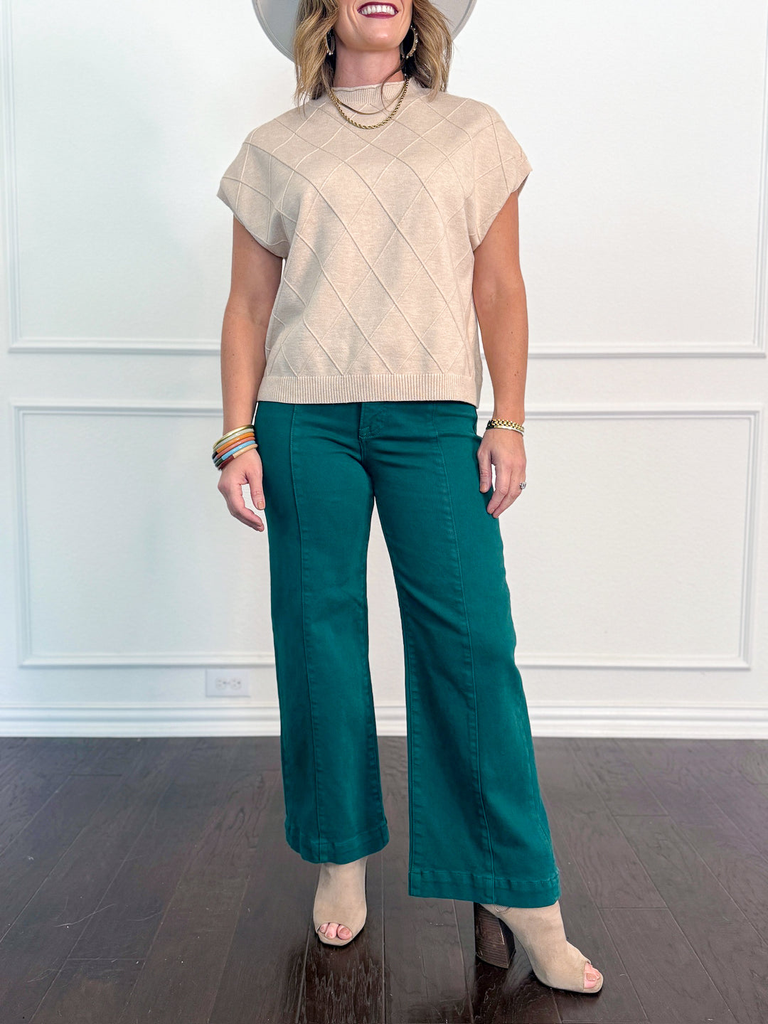 Risen TC High Rise Crop Wide Pants