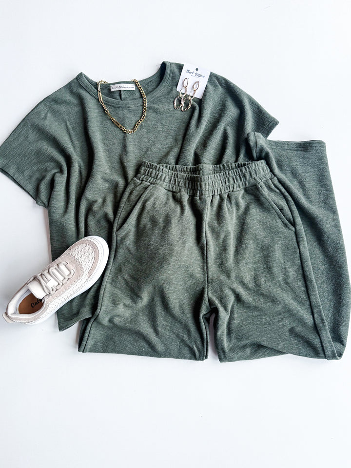 Modern Minimal Cotton Slub Pant Set