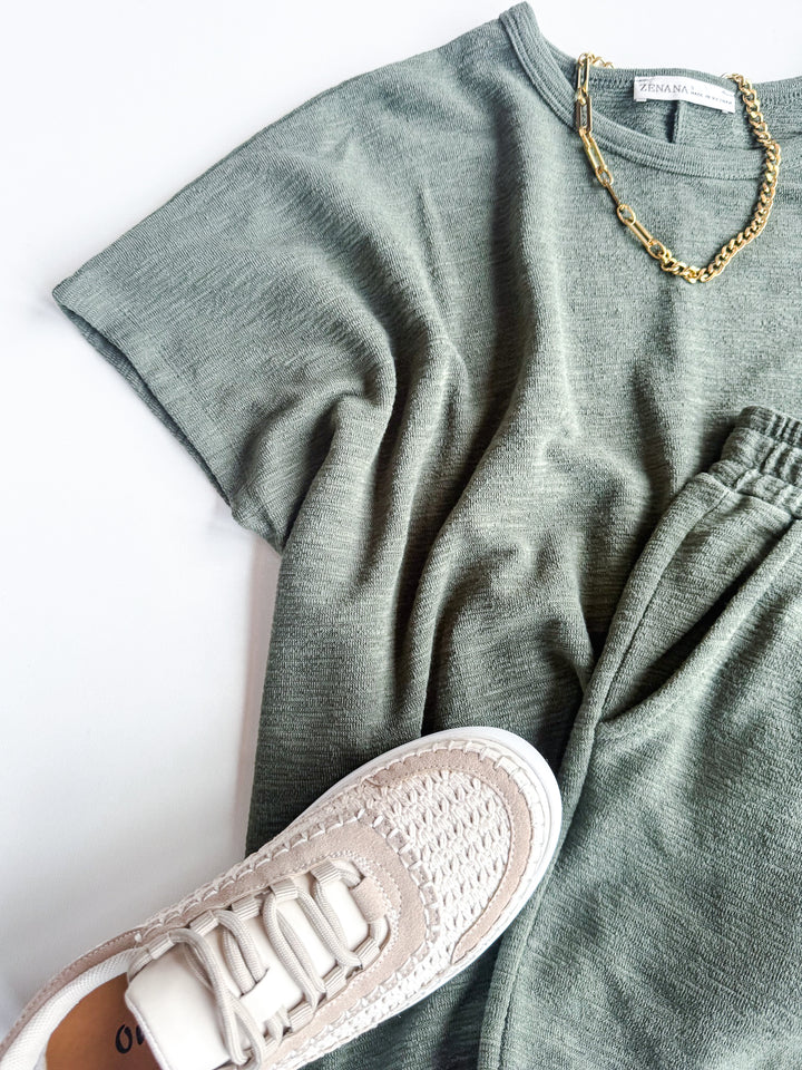 Modern Minimal Cotton Slub Pant Set