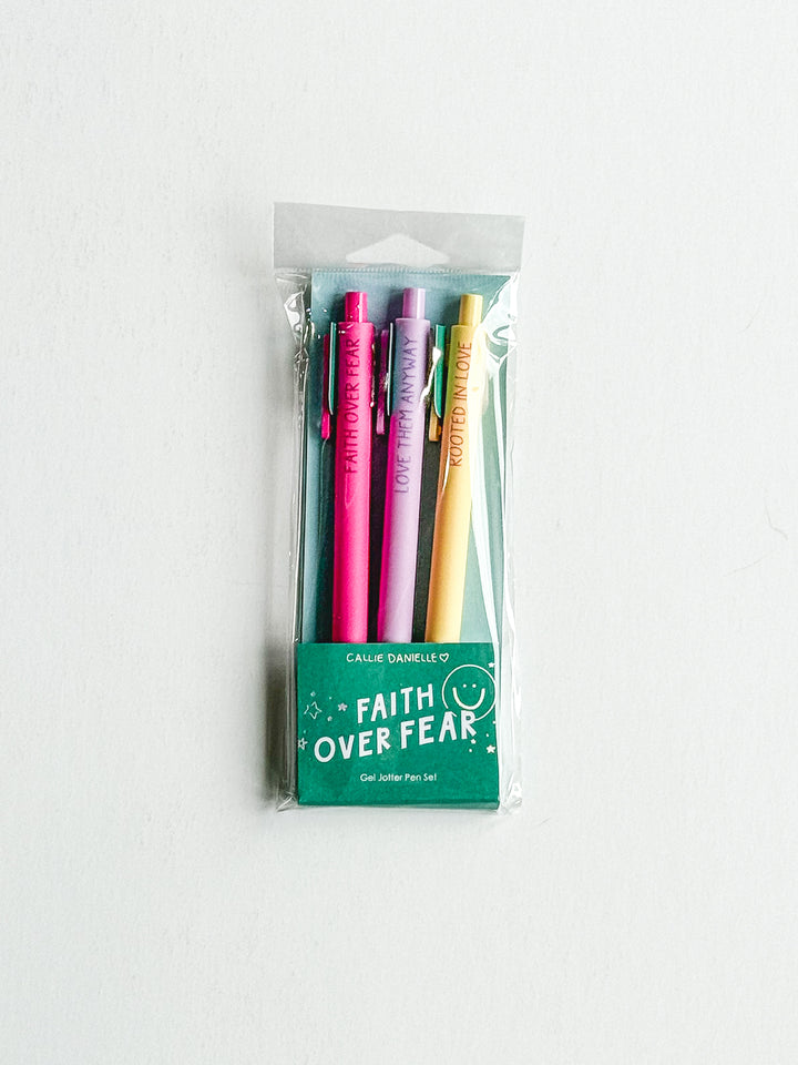 Faith Over Fear Pen Set Trio
