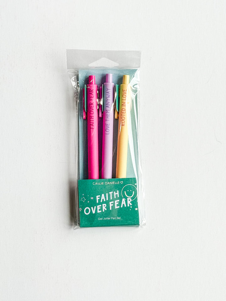 Faith Over Fear Pen Set Trio