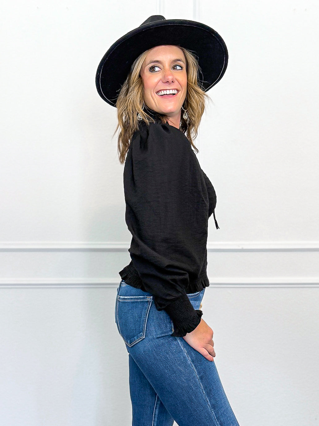 Eclipse Gold Zip Blouse